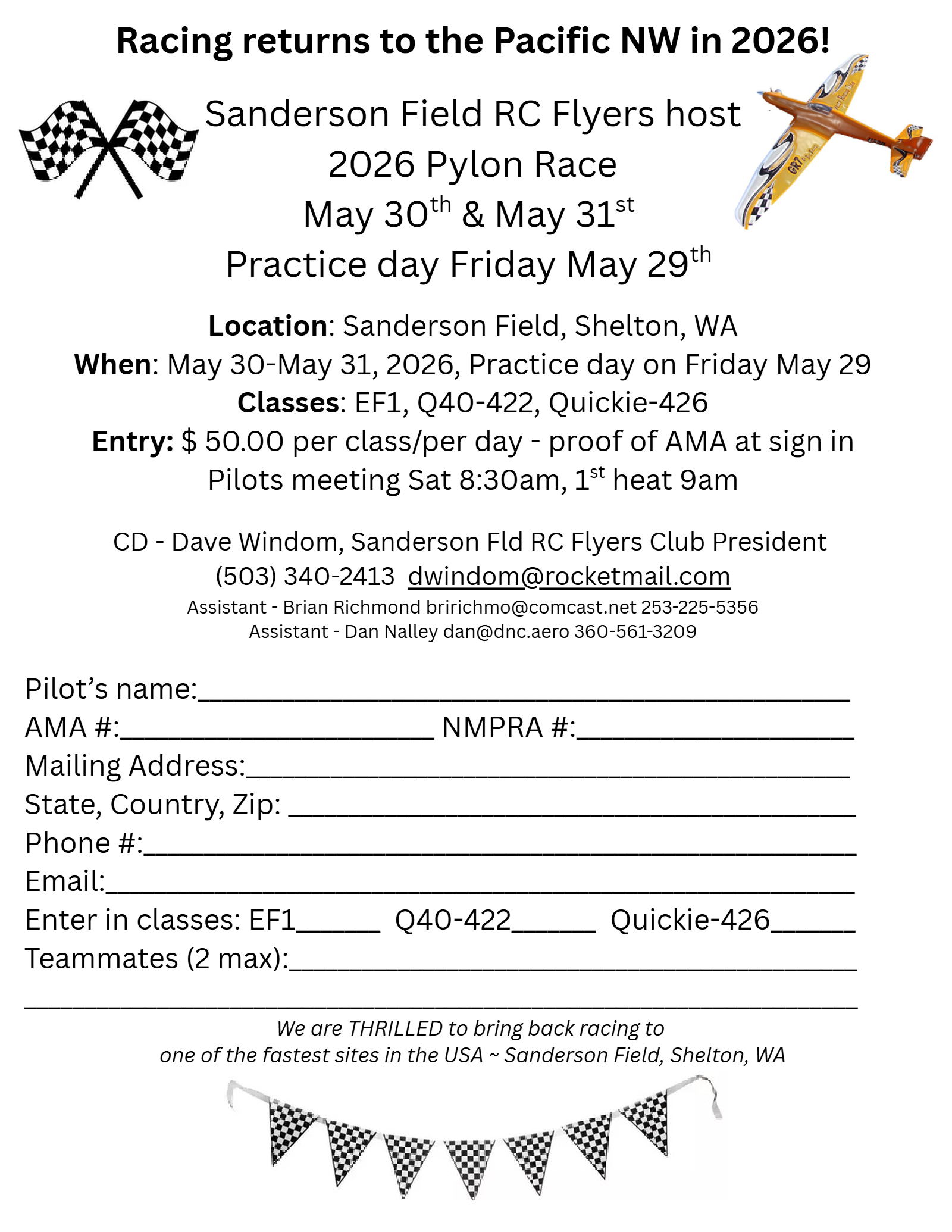 Pylon Racing at Sanderson Field