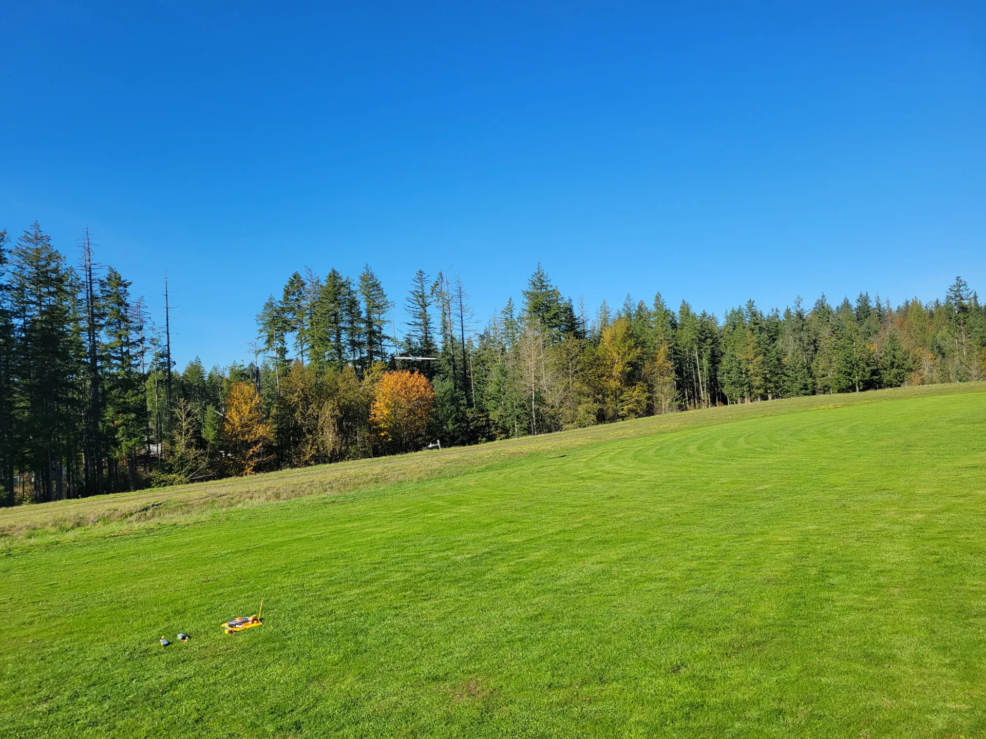 The grass runway at Marlow Anderson Field